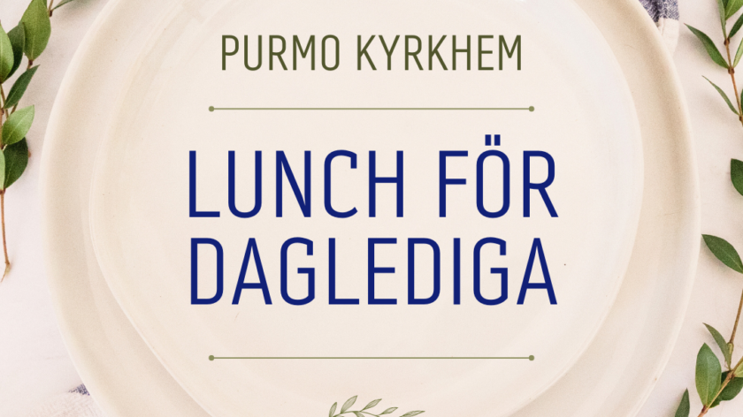 Tallrik med texten Lunch för daglediga